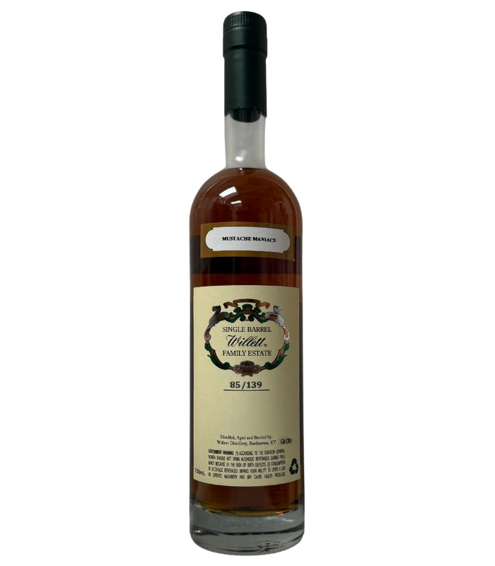 Willett Family Estate 12 Year Single Barrel Rye #1447 "Mustache Maniacs" 112 Proof