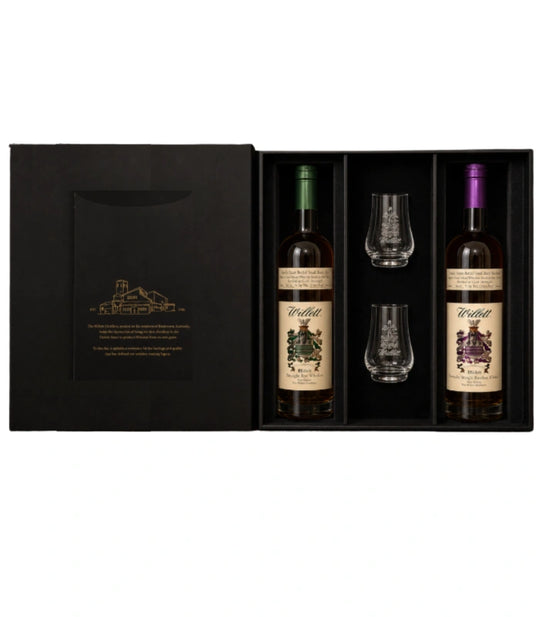 Willett Family Estate 2-Bottle Gift Set 750mL w/ 2 Willett Glasses