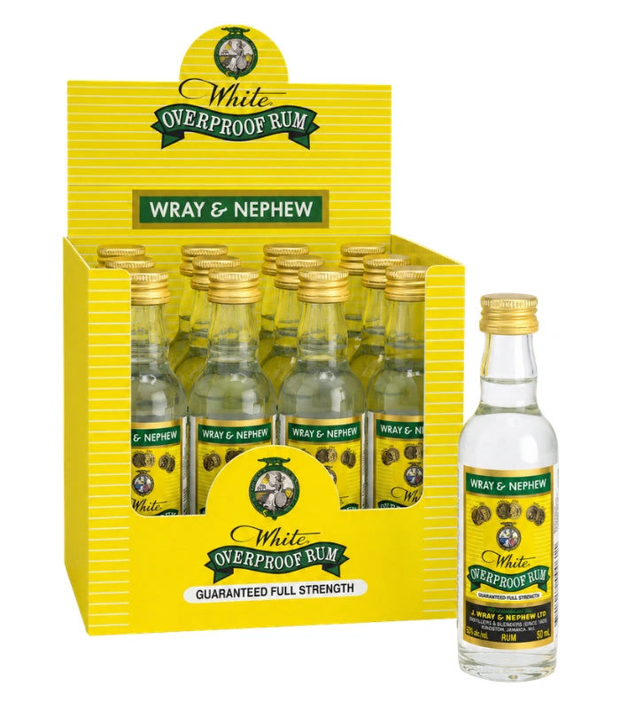 Wray & Nephew White Overproof Rum Mini Bottles (12 x 50mL)