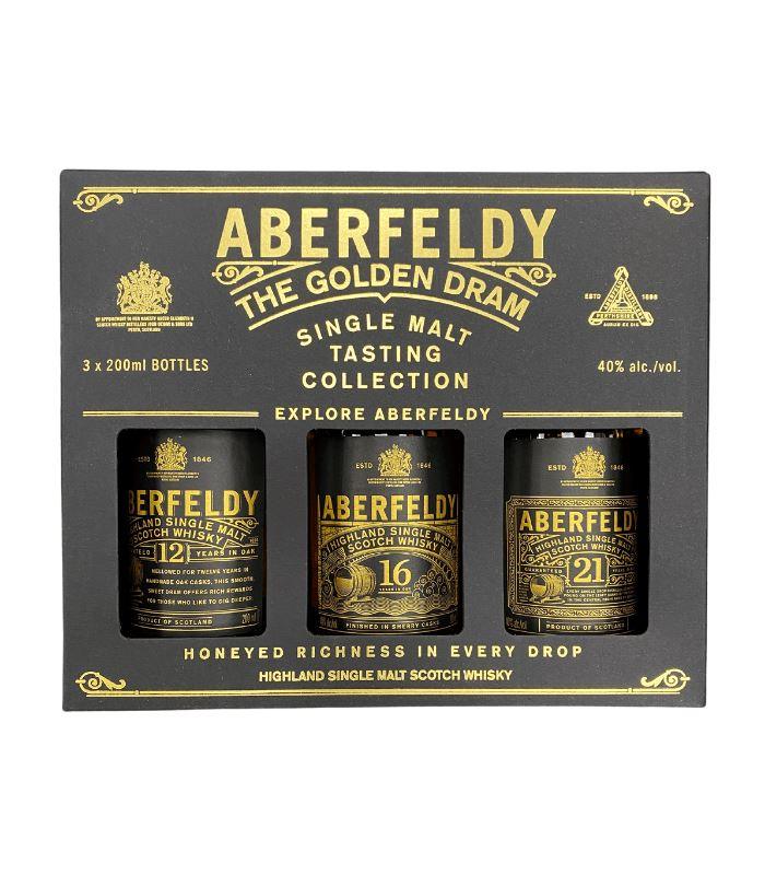Buy Aberfeldy The Golden Dram Single Malt Tasting Collection Online - The Barrel Tap Online Liquor Delivered