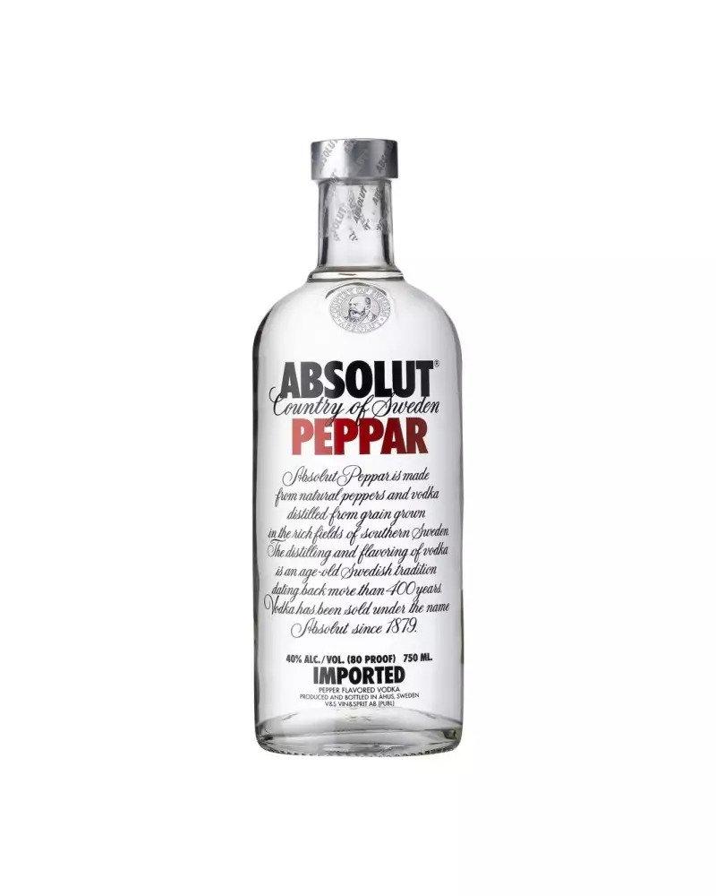 Buy Absolut Peppar Vodka 750mL Online - The Barrel Tap Online Liquor Delivered