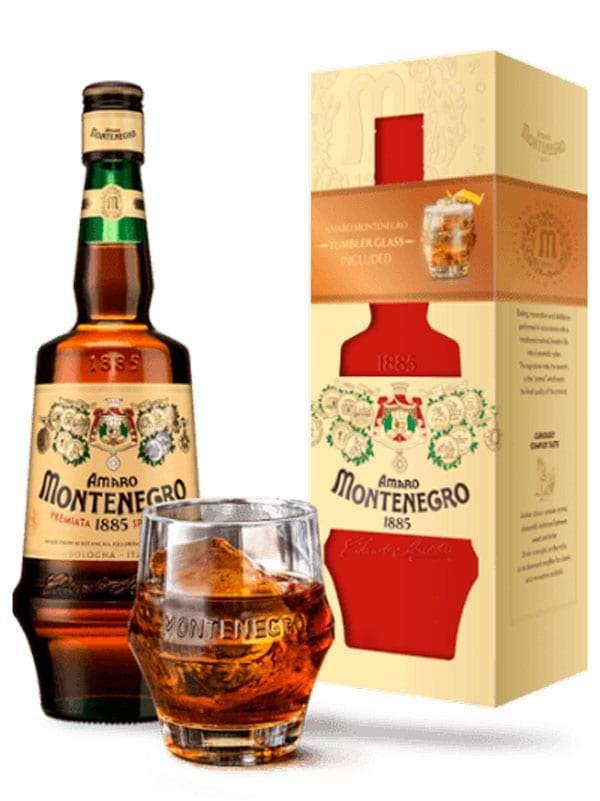 Buy Amaro Montenegro Liqueur w/ Tumbler Glass Gift Set Online - The Barrel Tap Online Liquor Delivered
