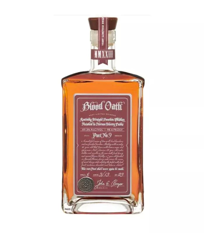 Buy Blood Oath Pact No. 9 Bourbon Whiskey 750mL Online - The Barrel Tap Online Liquor Delivered