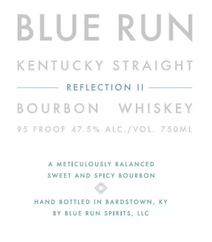 Buy Blue Run 'Reflection II' Bourbon Whiskey 750mL Online - The Barrel Tap Online Liquor Delivered