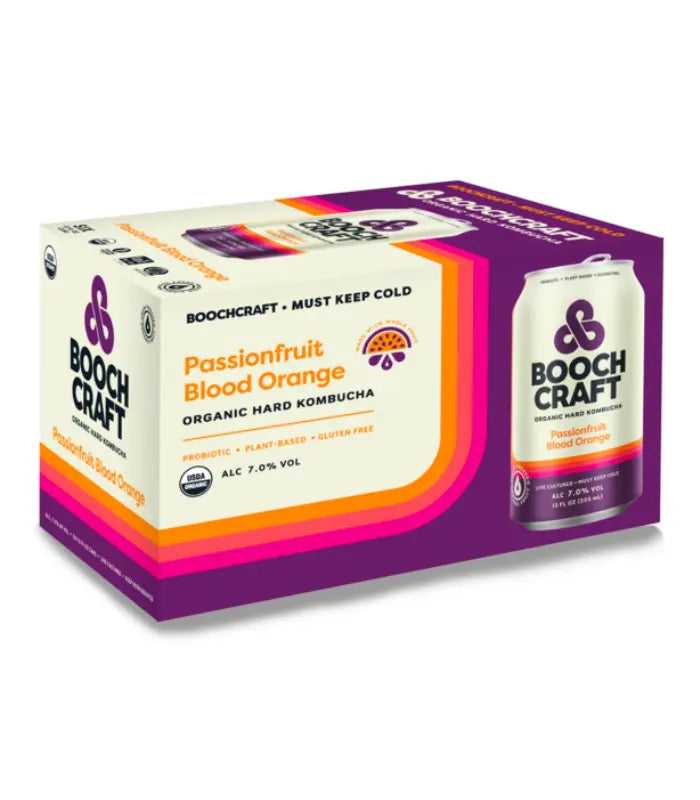 Buy Booch Craft Passionfruit Blood Orange Organic Hard Kombucha 6-Pack Online - The Barrel Tap Online Liquor Delivered