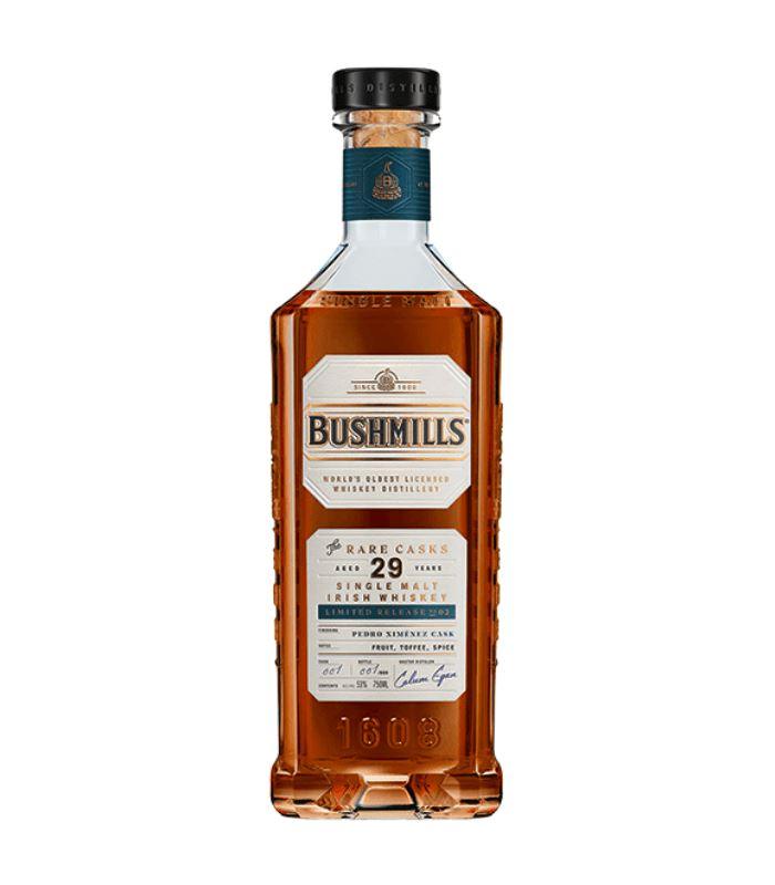 Buy Bushmills The Rare Casks 29 Year Old PX Cask Finish Limited Release No. 2 750mL Online - The Barrel Tap Online Liquor Delivered
