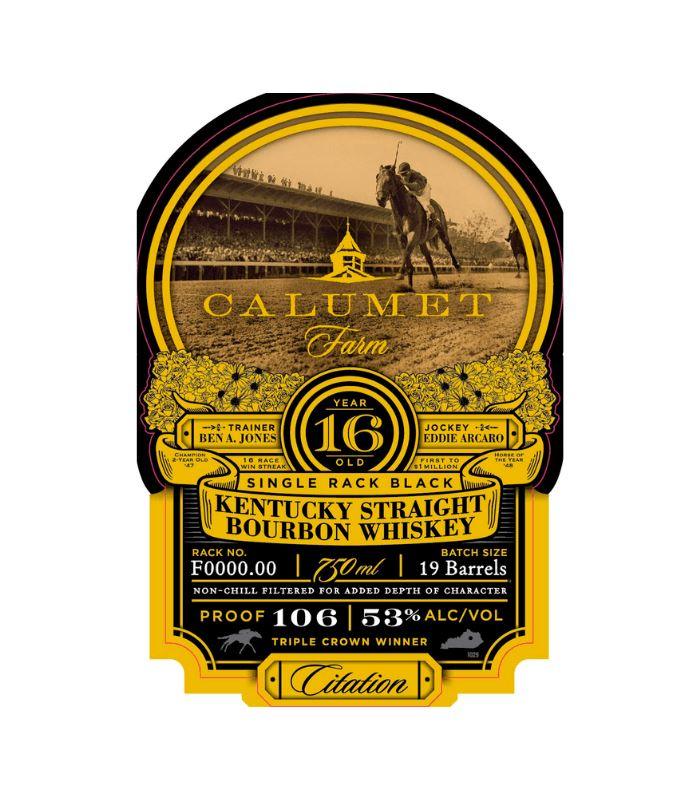 Buy Calumet Single Rack Black 16 Year Old Bourbon Whiskey 750mL Online - The Barrel Tap Online Liquor Delivered