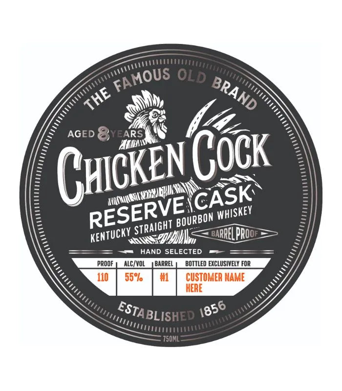 Buy Chicken Cock Reserve Cask 8 Year Hand-Selected Bourbon Whiskey 750mL Online - The Barrel Tap Online Liquor Delivered