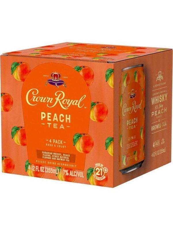 Buy Crown Royal Peach Tea 4 Pack Cans Online - The Barrel Tap Online Liquor Delivered