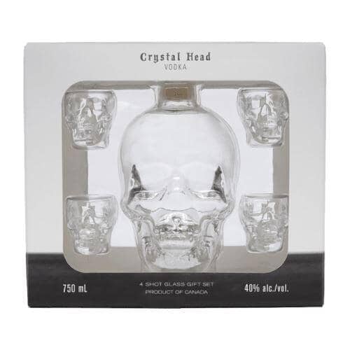 Buy Crystal Head Original Vodka W/Shot Glasses Gift Set Online - The Barrel Tap Online Liquor Delivered