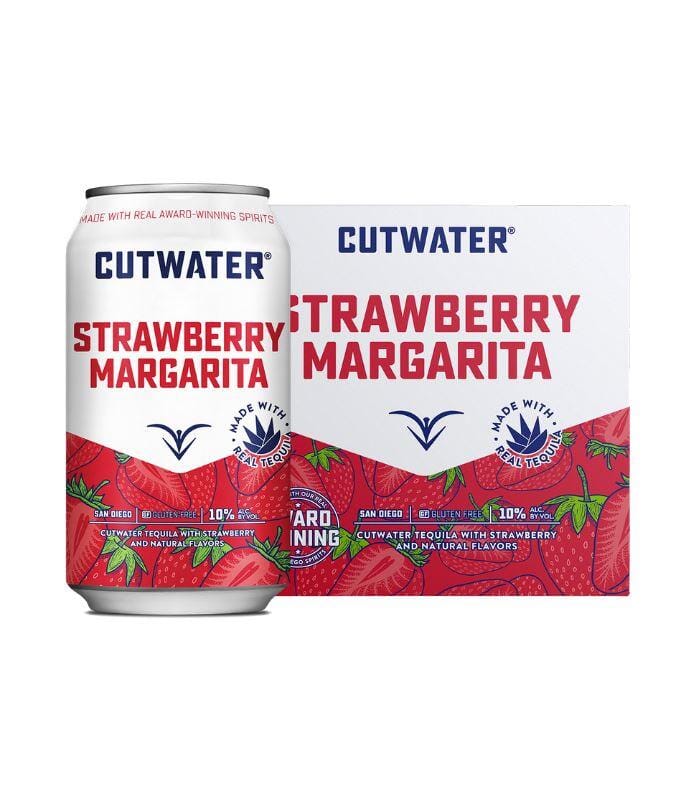 Buy Cutwater Strawberry Margarita 4 Pack Online - The Barrel Tap Online Liquor Delivered