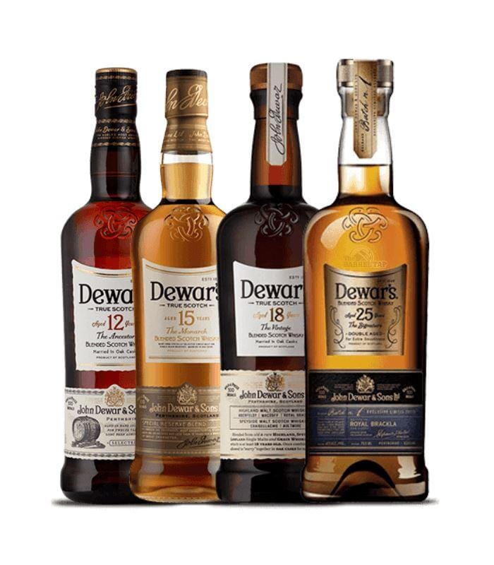 Buy Dewar's 12 | 15 | 18 | 25 Year Old Blended Scotch Whisky Bundle Online - The Barrel Tap Online Liquor Delivered