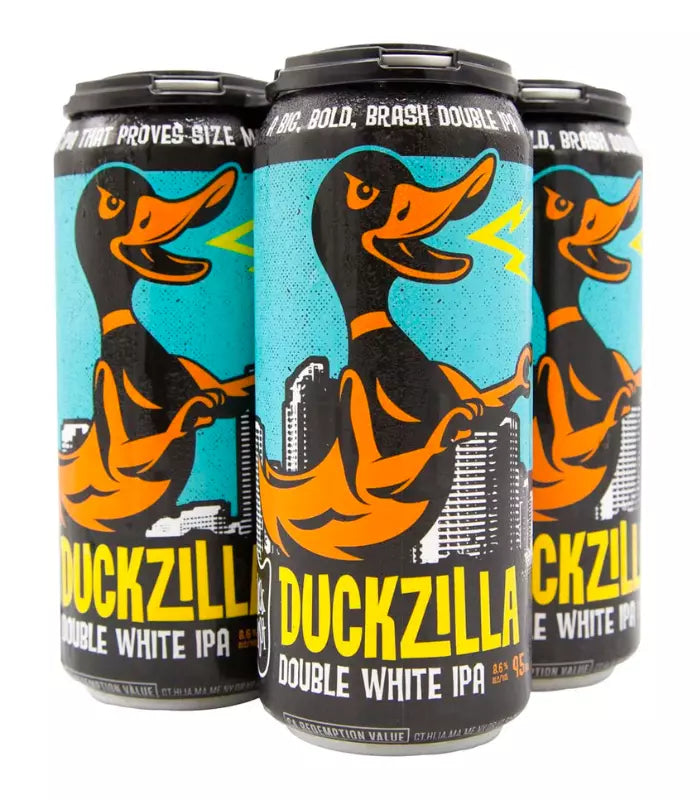Buy Duck Foot Duckzilla Double White IPA 4-Pack Online - The Barrel Tap Online Liquor Delivered