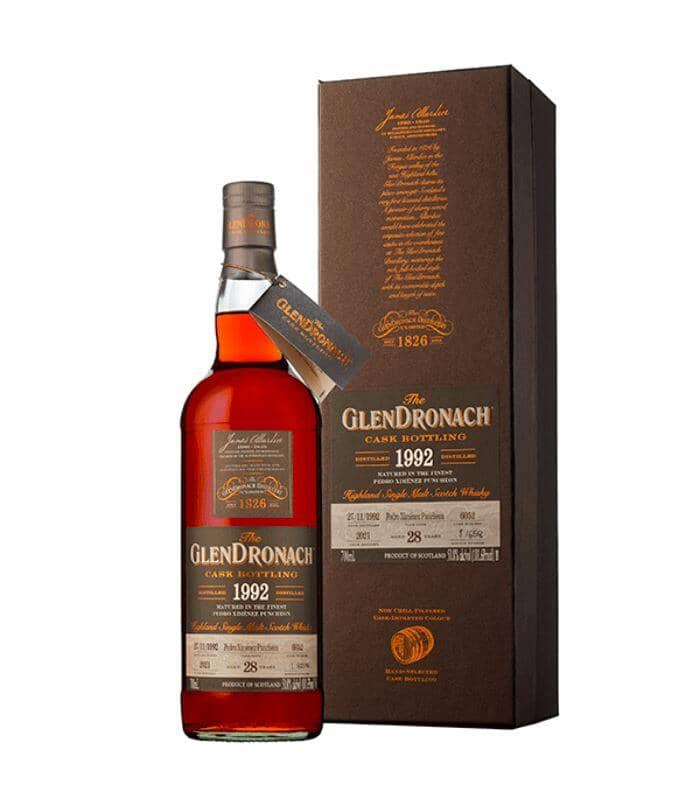 Buy GlenDronach 1992 Cask #6052 28 Year Old Pedro Ximenez Puncheon Cask 700mL Online - The Barrel Tap Online Liquor Delivered