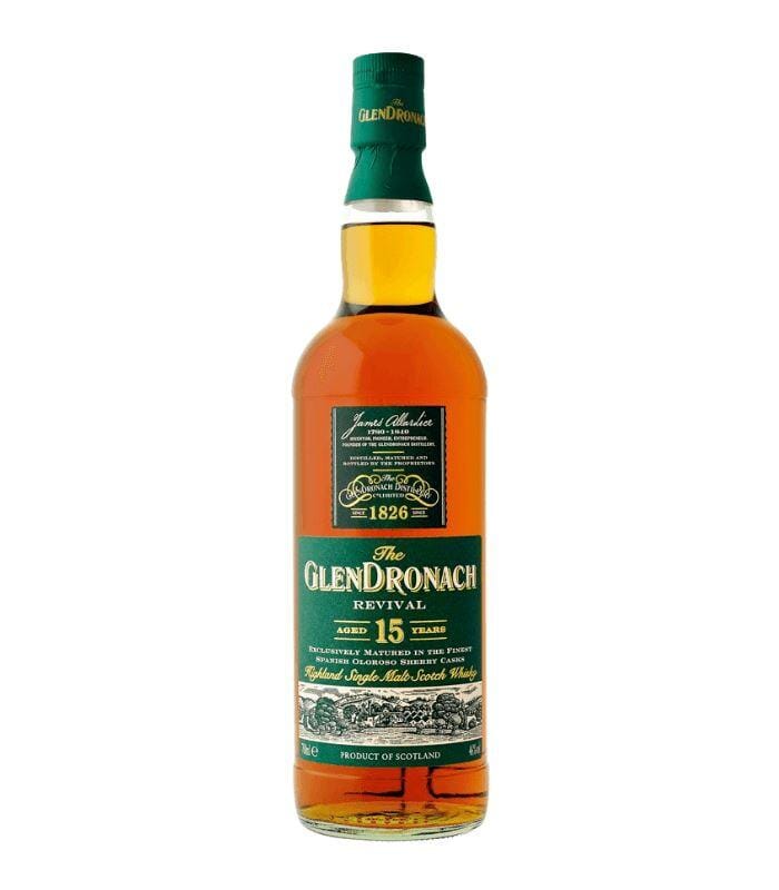 Buy GlenDronach Revival Aged 15 Years Single Malt Scotch Whiskey Online - The Barrel Tap Online Liquor Delivered