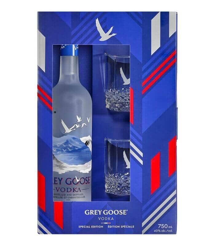 Buy Grey Goose Vodka W/ 2 Rocks Glasses Special Edition Gift Set Online - The Barrel Tap Online Liquor Delivered