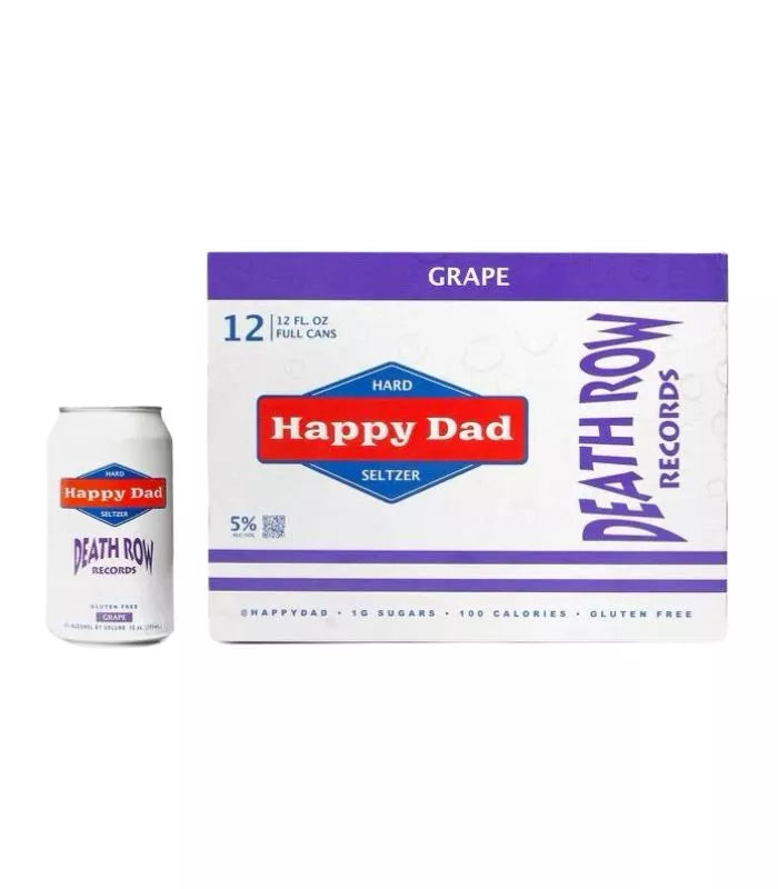 Buy Happy Dad Death Row Records Grape Hard Seltzer 12-Pack Online - The Barrel Tap Online Liquor Delivered