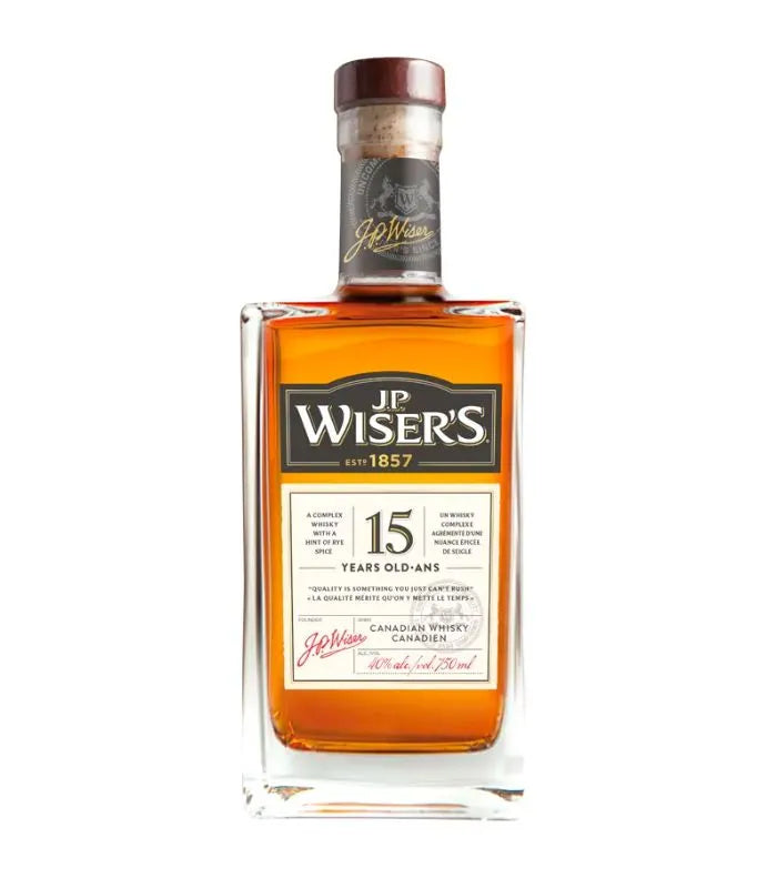 Buy J.P. Wiser's 15 Year Old Canadian Whisky 750mL Online - The Barrel Tap Online Liquor Delivered