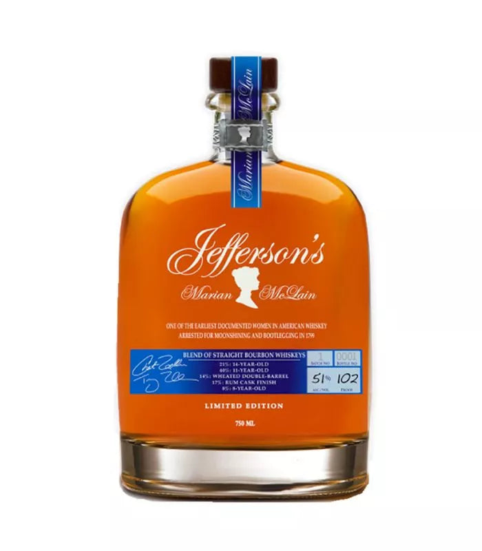Buy Jefferson’s Marian McLain Limited Edition Bourbon Whiskey 750mL Online - The Barrel Tap Online Liquor Delivered