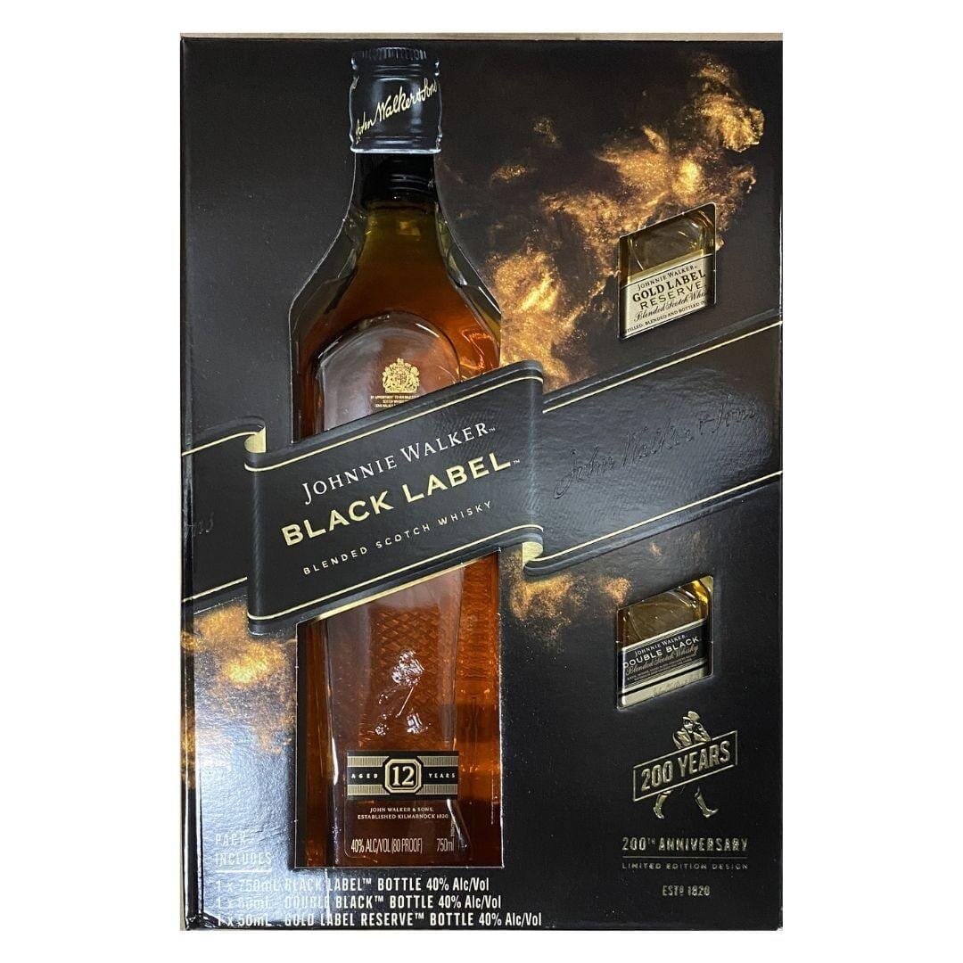 Buy Johnnie Walker Black Label Gift Set 750mL Online - The Barrel Tap Online Liquor Delivered