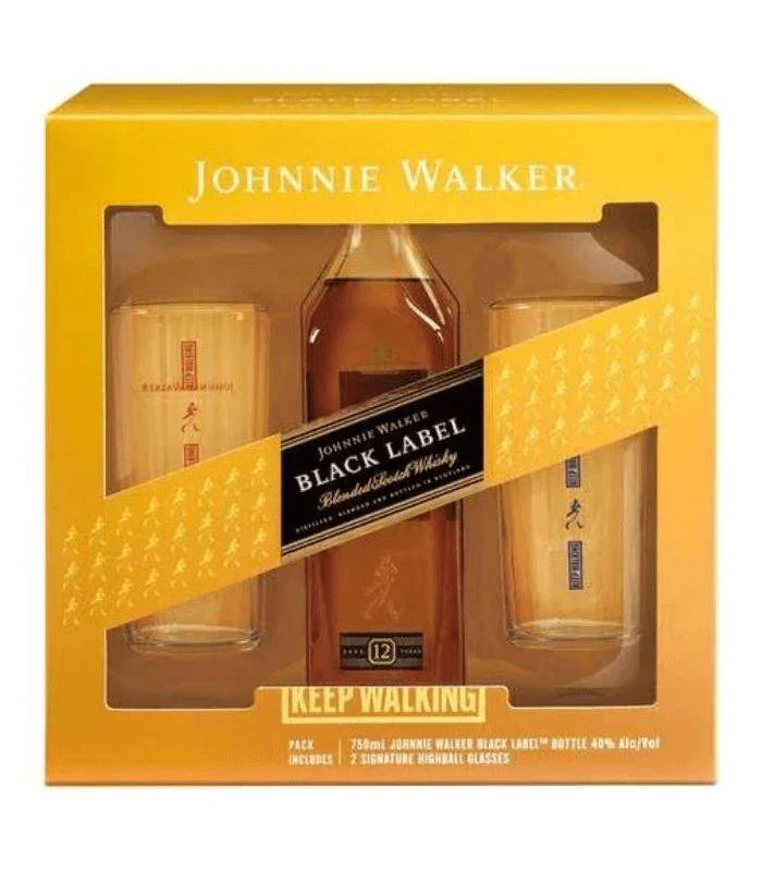Buy Johnnie Walker Black Label Highball Glasses Gift Set Online - The Barrel Tap Online Liquor Delivered