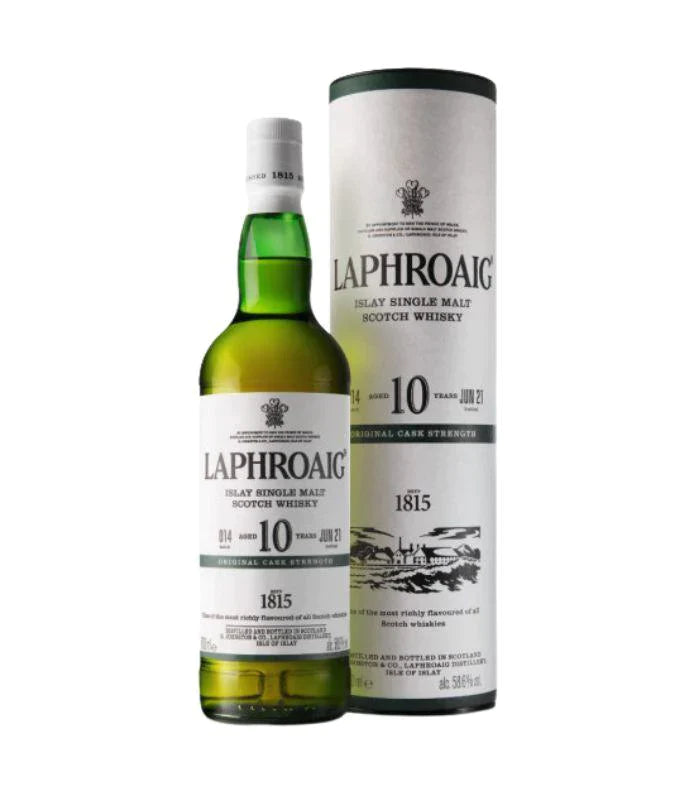 Buy Laphroaig 10 Year Old Cask Strength Scotch Whisky Batch 14 117.2 Proof 750mL Online - The Barrel Tap Online Liquor Delivered
