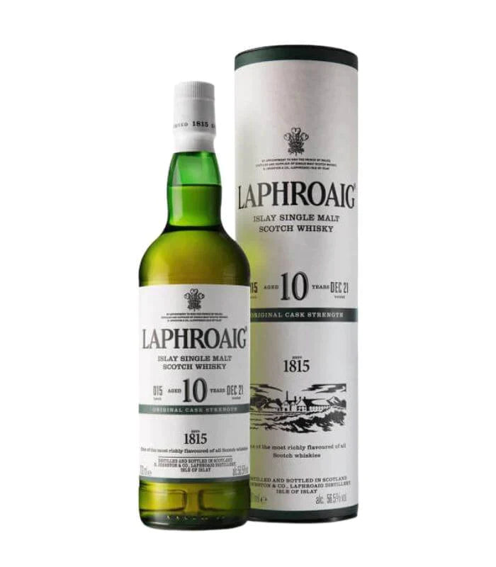 Buy Laphroaig 10 Year Old Cask Strength Scotch Whisky Batch 15 113 Proof 750mL Online - The Barrel Tap Online Liquor Delivered