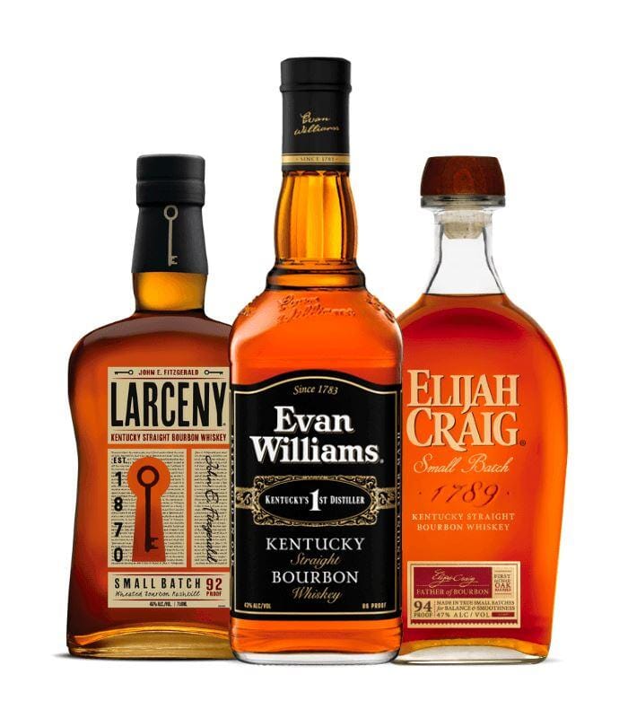 Buy Larceny | Evan Williams | Elijah Craig Kentucky Straight Bourbon Bundle Online - The Barrel Tap Online Liquor Delivered