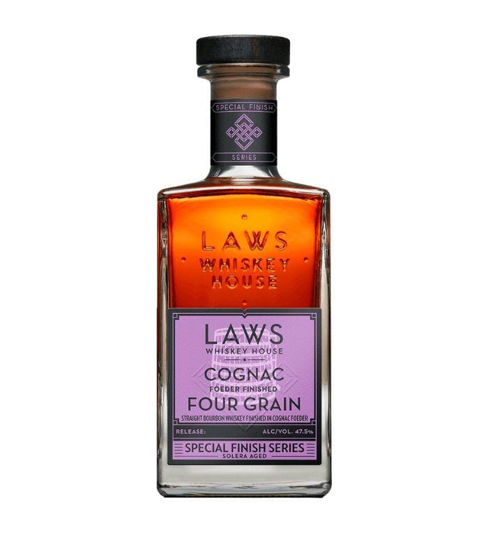Buy Laws Whiskey House Four Grain Cognac Finished Bourbon Whiskey 750mL Online - The Barrel Tap Online Liquor Delivered