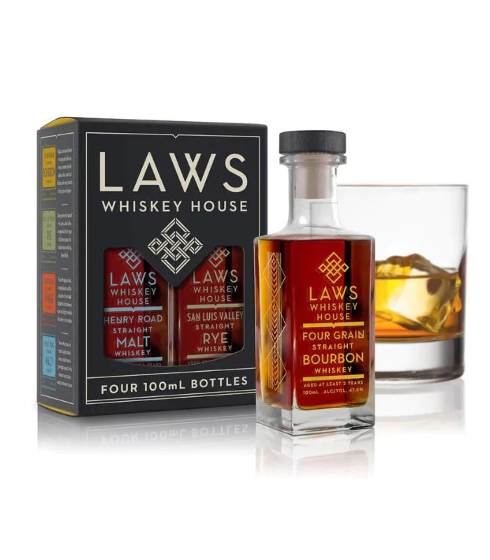 Buy Laws Whiskey House Four-Pack Gift Set 4-100mL Online - The Barrel Tap Online Liquor Delivered