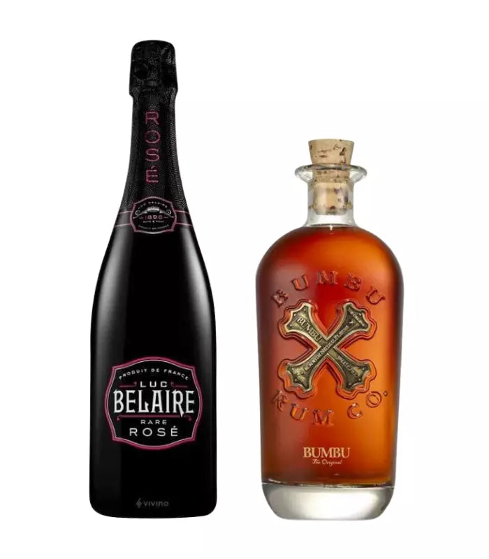 Buy Luc Belaire Rare Rose Champagne & Bumbu Rum Bundle Online - The Barrel Tap Online Liquor Delivered