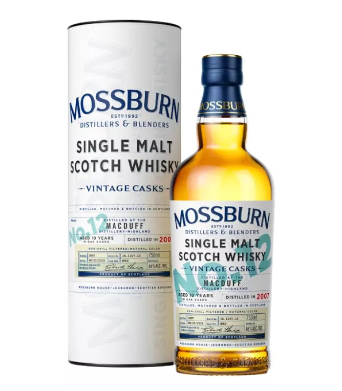 Buy Mossburn Vintage Casks Macduff Distillery No. 12 2007 Scotch Whisky 750mL Online - The Barrel Tap Online Liquor Delivered