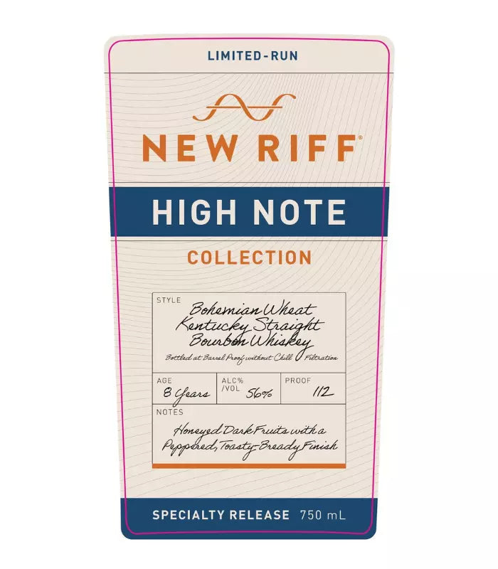 Buy New Riff High Note Bohemian Wheat Straight Bourbon Online - The Barrel Tap Online Liquor Delivered