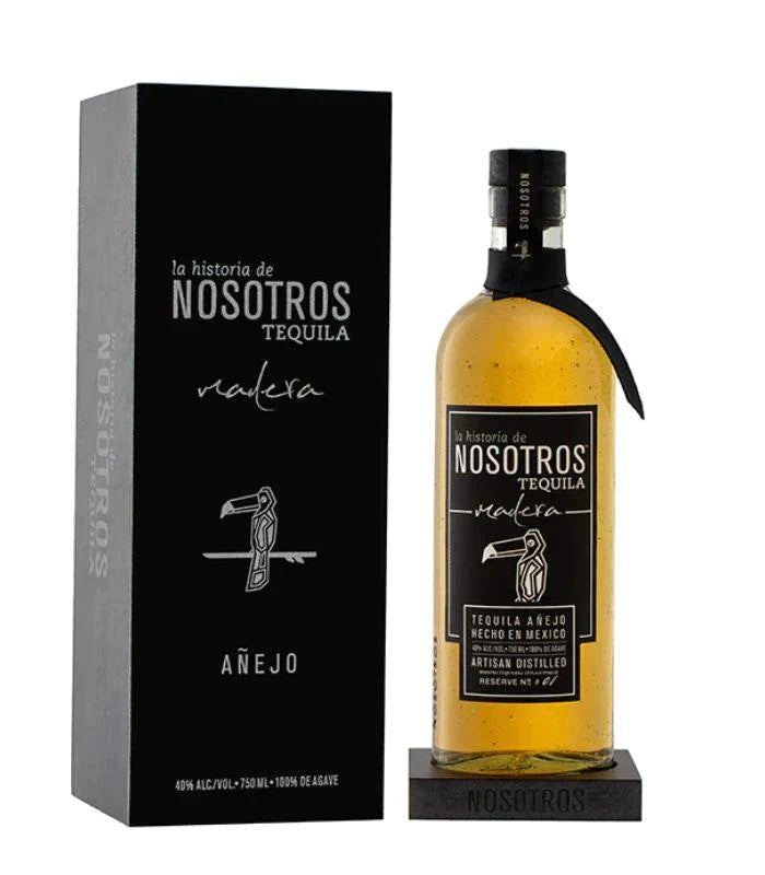Buy Nosotros Madera Tequila Añejo Wooden Box and Display Stand Online - The Barrel Tap Online Liquor Delivered