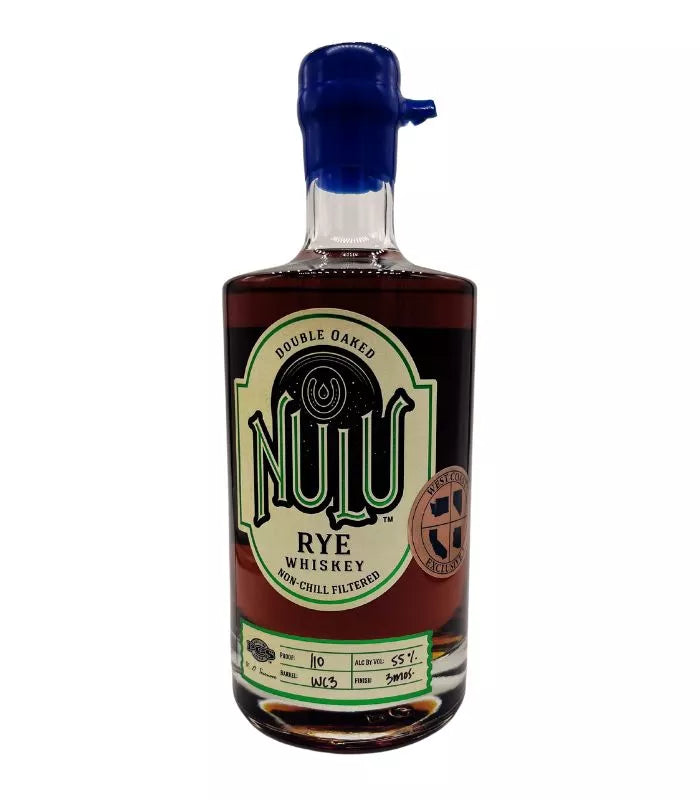 Buy Nulu Double Oaked 'West Coast Exclusive' Single Barrel Rye Whiskey 110 Proof 750mL Online - The Barrel Tap Online Liquor Delivered