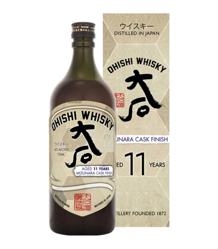 Buy Ohishi 11 Year Mizunara Cask Finish Japanese Whisky 750mL Online - The Barrel Tap Online Liquor Delivered