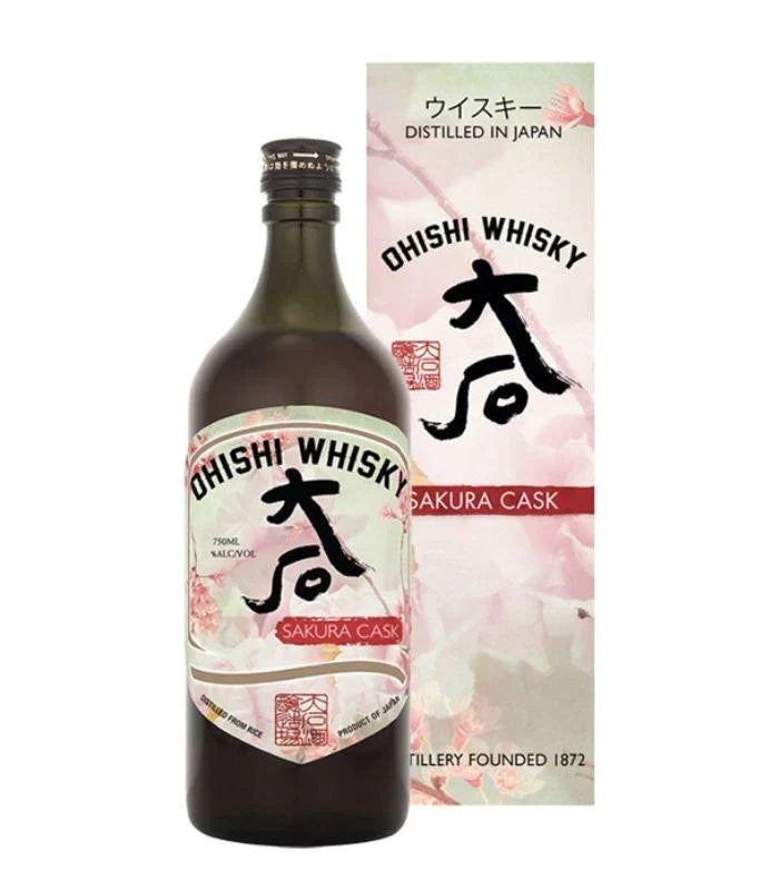 Buy Ohishi Sakura Cask Finish Japanese Whisky 750mL Online - The Barrel Tap Online Liquor Delivered
