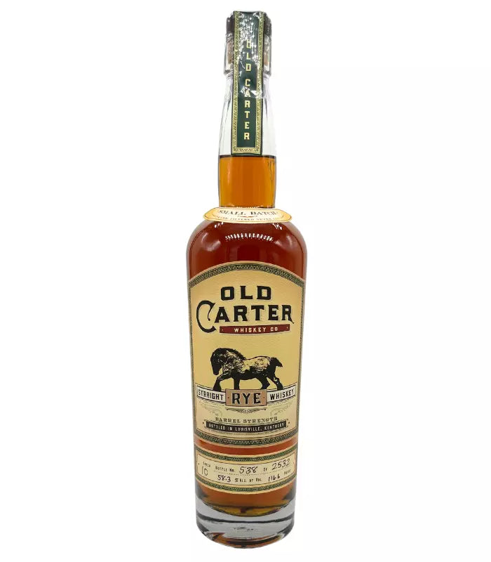 Buy Old Carter Straight Rye Whiskey Batch 10 2022 Release Online - The Barrel Tap Online Liquor Delivered