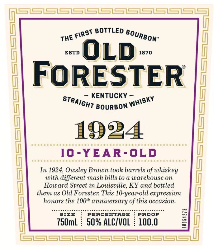 Buy Old Forester 1924 Kentucky Straight Bourbon Whisky 750mL Online - The Barrel Tap Online Liquor Delivered