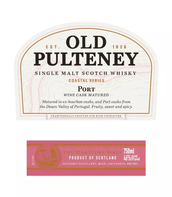 Buy Old Pulteney Coastal Series Port Wine Cask Matured Scotch Whisky 750mL Online - The Barrel Tap Online Liquor Delivered