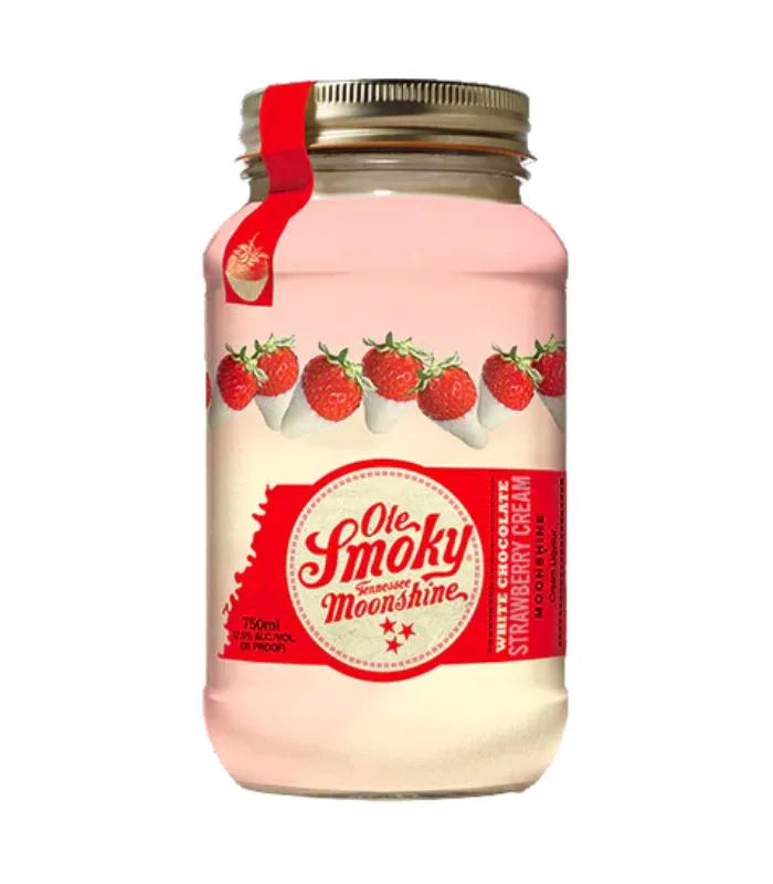 Buy Ole Smoky White Chocolate Strawberry Cream Moonshine 750mL Online - The Barrel Tap Online Liquor Delivered