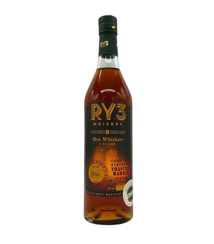 Buy Ry3 Private Barrel Select Cask Strength Toasted Barrel Finish Rye Whiskey 750mL Online - The Barrel Tap Online Liquor Delivered