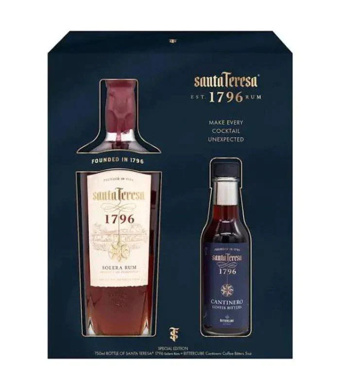 Buy Santa Teresa 1796 Rum w/ Cantinero Coffee Bitters Gift Set Online - The Barrel Tap Online Liquor Delivered