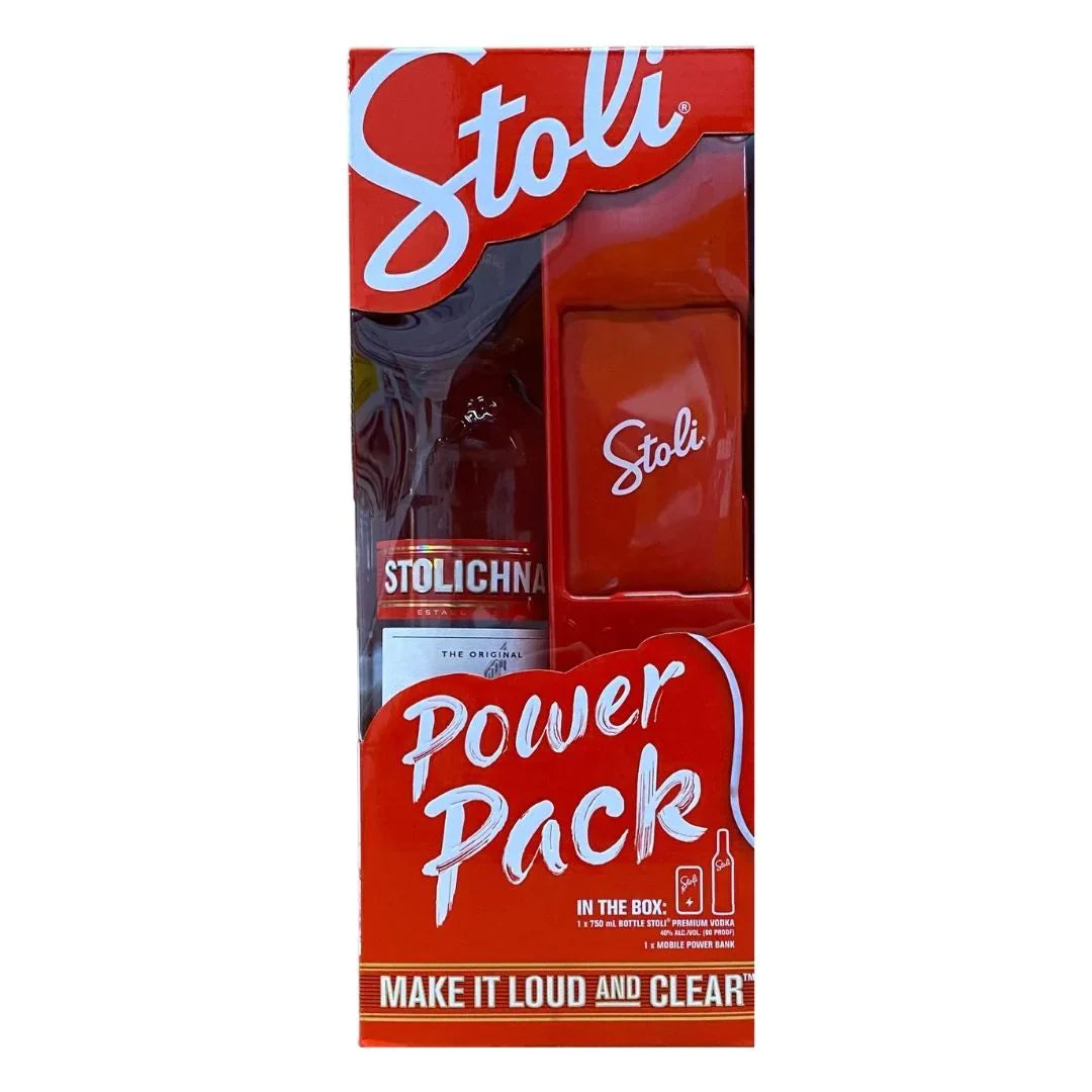 Buy Stolichnaya Stoli Vodka 750mL Power Pack Gift Set Online - The Barrel Tap Online Liquor Delivered