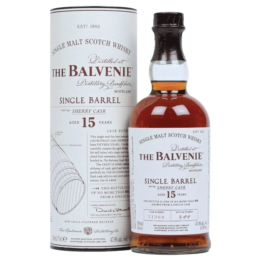 Buy The Balvenie Single Barrel Sherry Cask 15 Year Old Scotch Whisky 750mL Online - The Barrel Tap Online Liquor Delivered