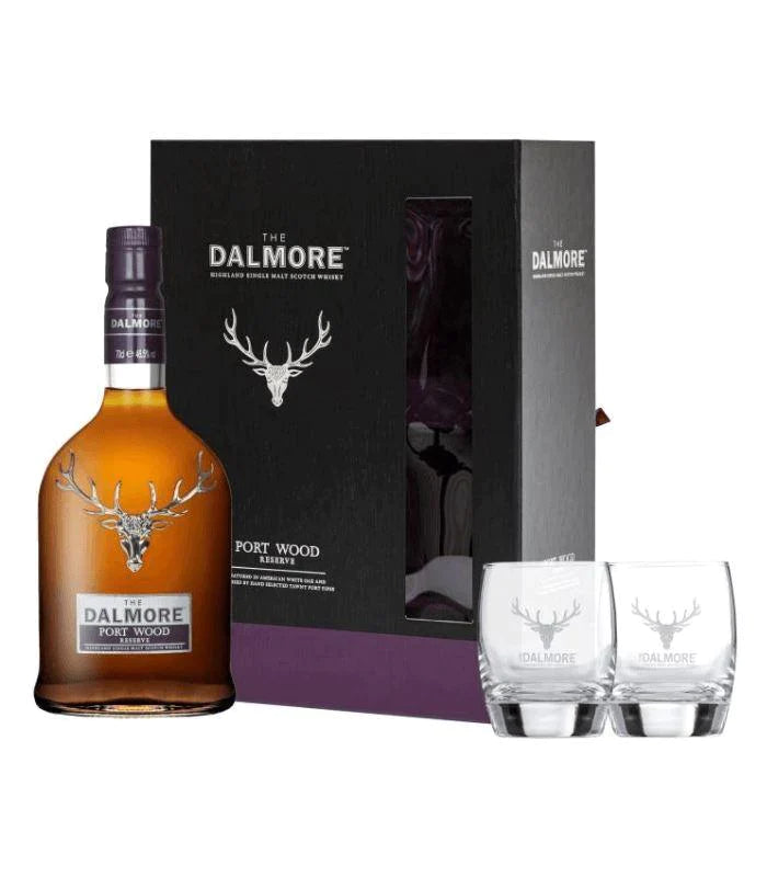 Buy The Dalmore Port Wood Reserve w/ 2 Glasses Gift Set Online - The Barrel Tap Online Liquor Delivered