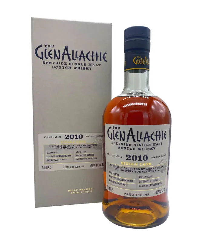 Buy The GlenAllachie 2010 Single Cask 12 Year Old Chinquapin Cask #4553 700mL Online - The Barrel Tap Online Liquor Delivered