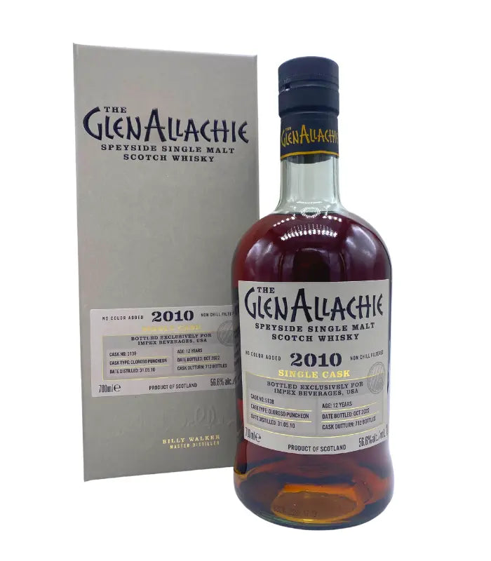 Buy The GlenAllachie 2010 Single Cask 12 Year Old Oloroso Puncheon Cask #5138 700mL Online - The Barrel Tap Online Liquor Delivered