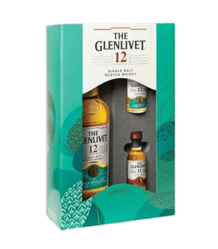 Buy The Glenlivet 12 Year w/ 2 50mL Mini Bottles Gift Set Online - The Barrel Tap Online Liquor Delivered
