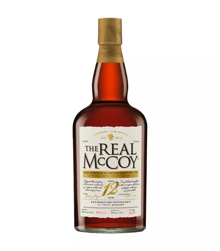 Buy The Real McCoy 12 Year Aged Rum Prohibition Tradition 750mL Online - The Barrel Tap Online Liquor Delivered